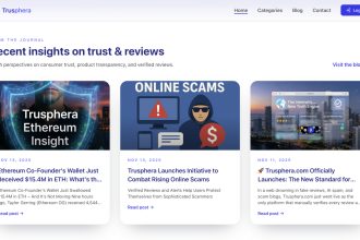 Trusphera Expands Into Full-Scale Platform For Reviews, Crypto Blogs, Scam Reports, And SEO Journals