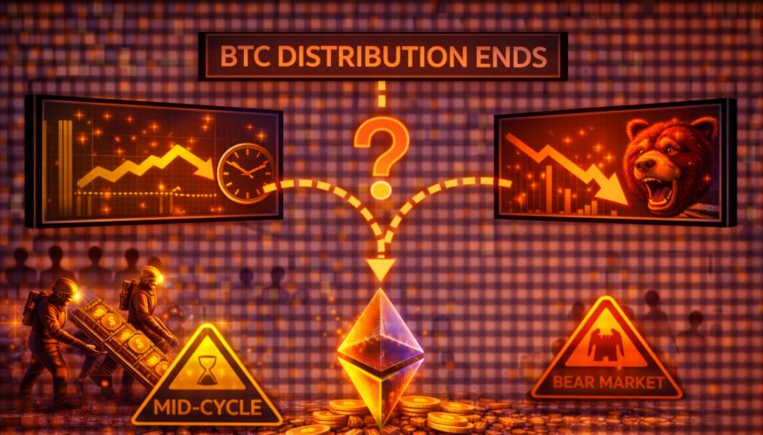 Bitcoin Distribution Ends: Mid-Cycle Pause Or Start Of A Longer Bear Market?
