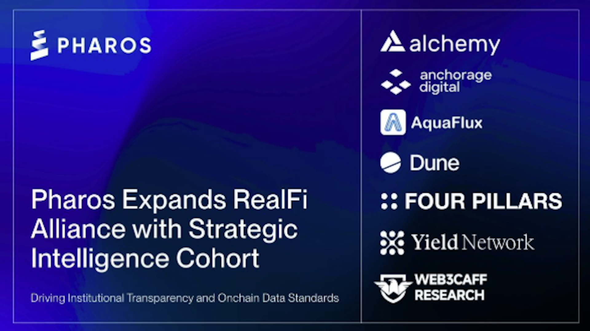 Pharos Network Adds Research and Data Firms to RealFi Alliance to Improve Institutional Transparency