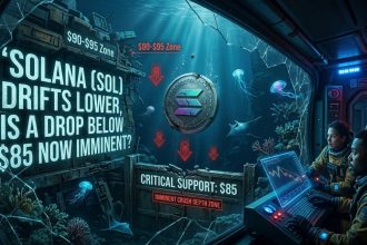 Solana (SOL) Drifts Lower, Is a Drop Below $85 Now Imminent?