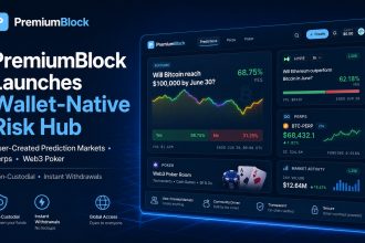 PremiumBlock Launches Non-Custodial Risk Hub For User-Created Prediction Markets, Perps And Web3 Poker