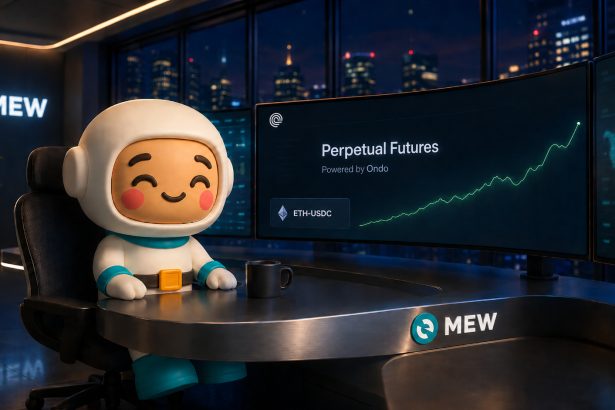 MyEtherWallet (MEW) Integrates Ondo Perps, Unlocking 24/7 Leveraged Trading for Onchain Equities, & ETFs.