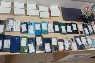Electronic devices seized in Ghana by law enforcement during Operation Joint Disruption Week
