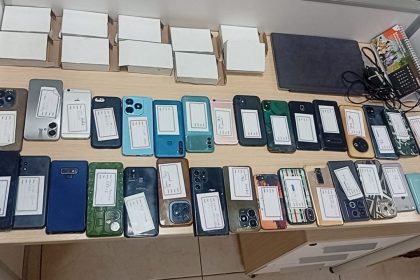 Electronic devices seized in Ghana by law enforcement during Operation Joint Disruption Week