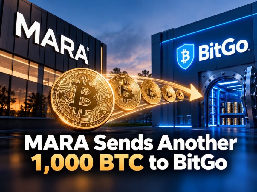 MARA Sends Another 1,000 BTC to BitGo, Its Fourth Big Transfer in October: Can BTC USD Absorb It?